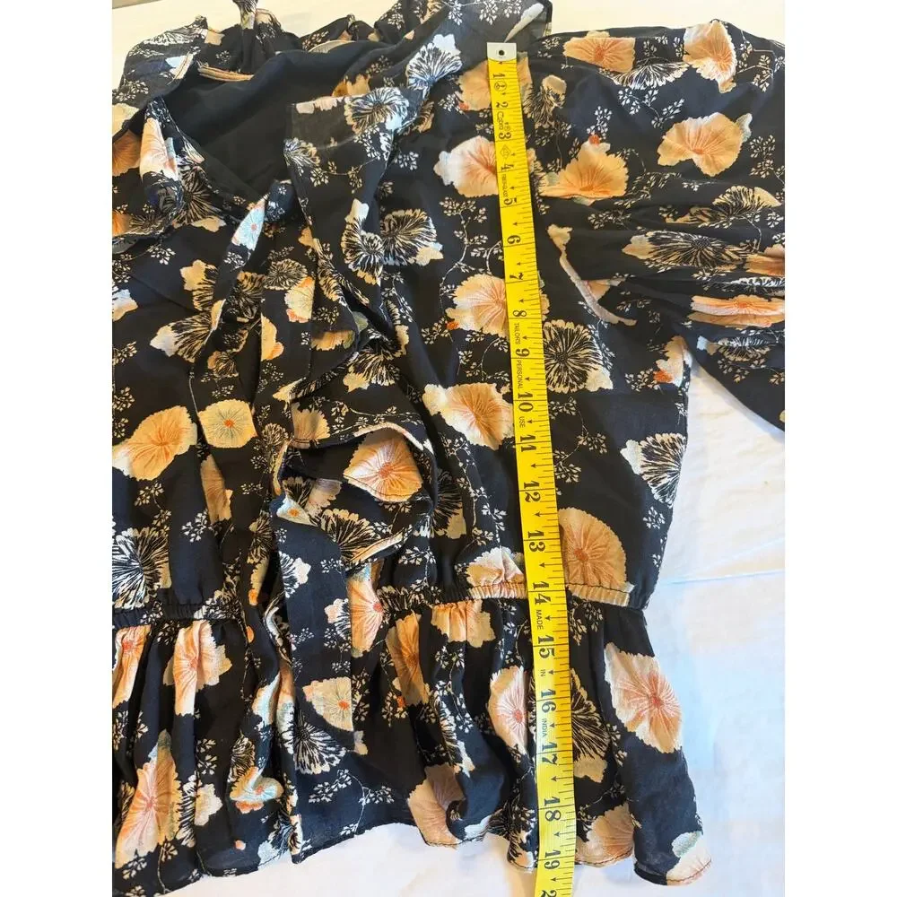 Ulla Johnson Brown and Peach Floral Size 0 Excellent Condition